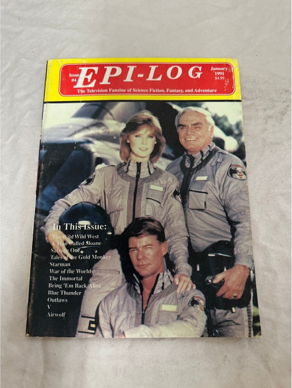 Epi-Log Magazine Issue #4 January 1991 Airwolf Sci-Fi TV Fanzine